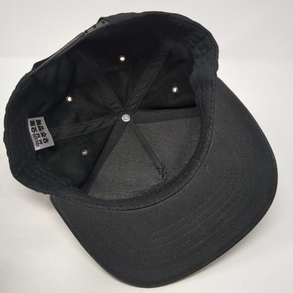 Eat Cupbop Poop Gold Snapback 5 Panel Cap Black One Size Adjustable Vented Holes - Picture 7 of 9